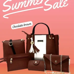 Women’s PU Leather Plain Hand Bag Set