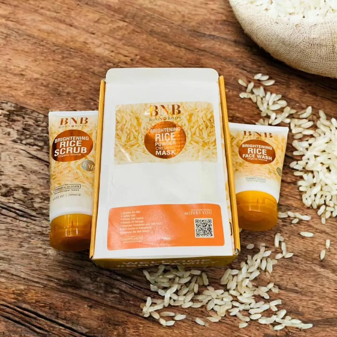 Rice Facial Kit 3-in-1 Scrub Wash Mask Pack
