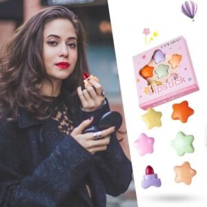6 Pcs Star Shaped Lipstick Set Multicolor