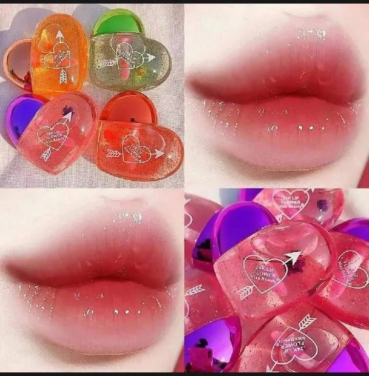 Heart Shaped Glossy Lip Gloss Plumping Non-Sticky
