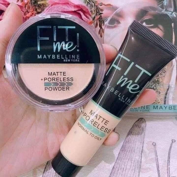 Maybelline Fit Me Matte Poreless Foundation & Powder Set